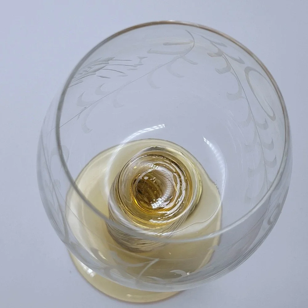 Theresienthal Pieroth Romer Twisted Stem Wine/Cordial Glass 1970s Germany Etched